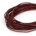 Deep red round faux leather cord roll for DIY jewelry making and bracelet crafting - Burgundy