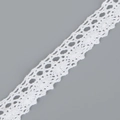 White cotton crochet lace trim ribbon for DIY handmade sewing and hair accessories - 16mm/4.5m / White