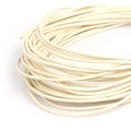 Rouleau de cordon rond en similicuir beige crème pour la création de bijoux DIY - 1mm x 5m / Beige
