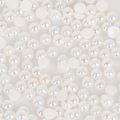 Flatback half round ABS pearls with iridescent AB aurora coating for DIY jewelry making - 3mm (1000 Pieces/Pack) / Beige