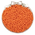 Levendige oranje acryl kralen voor DIY sieraden in een zilveren decoratieve schaal - 4mm-Ongeveer 300Stk(Gat 1mm) / Oranjerood