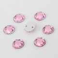 Roze ronde acryl plakstenen om op te naaien voor doe-het-zelf kleding accessoires - Roze