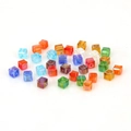Mix of 2-8mm colorful square glass crystal beads for DIY jewelry and necklaces - Random Mixed Colors