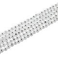 Flat round white glass evil eye beads for DIY handmade jewelry and bracelets - Approx. 60 Pieces (Diameter approx. 6mm) / Clear White