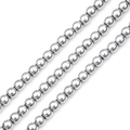 Polished silver tennis chain accessory with brilliant round cubic zirconia stones - 2mm (Approx 165 Pcs/Pack) / White K Plated