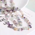 Natural fluorite chips beads necklace in purple and green for DIY jewelry making - Natural Fluorite Chip 87CM/String