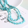 Irregular turquoise blue gravel beads for DIY jewelry making and crystal bracelets - Natural Turquoise Chip 87CM/String