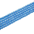 Blaue Evil Eye Glasperlen für DIY-Armbänder und handgefertigte Bastelaccessoires - Pfauenblau