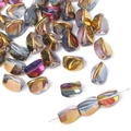 Cuentas de vidrio de cristal ámbar y púrpura con revestimiento arcoíris AB para joyería DIY - 10 Piezas/Paquete / 8# Ámbar Púrpura