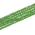 Lichtdurchlässige hellgrüne Evil Eye Glasperlen für handgefertigte DIY-Armbänder - Grün