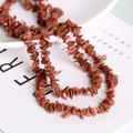 Polished brown goldstone irregular bead strand for DIY jewelry making and bracelets - Natural Goldstone Chip 87CM/String
