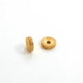Cuentas espaciadoras doradas 24K con diseño de greca para creación de joyas DIY - Diámetro 12mm Grosor 3.3mm Agujero 3mm