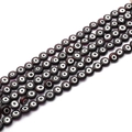 Dunkelviolette Böse Blick flache runde Glasperlen für handgefertigten DIY Armbänder - Dunkellila