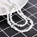 Irregular white crystal stone beads for DIY jewelry and beaded bracelets - Natural White Stone Chip 87CM/String