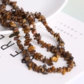 Polished brown tiger eye irregular stone beads for DIY jewelry making and bracelets - Natural Tiger Eye Chip 87CM/String