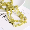 Polished light yellow-green irregular natural stone bead strand for DIY jewelry making - Natural Lemon Stone Chip 87CM/String