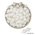 Cuentas de acrílico ABS en forma de estrella 14x16mm para crear joyas y pendientes - Estilo 6 Estrella hexagonal/copo de nieve perla artificial (14x16mm)