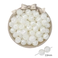 Cuentas de imitación de perlas ABS blancas de 13mm con textura en espiral DIY - Estilo 21 Perla artificial textura espiral irisada (13mm)