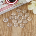 Set of 15 transparent round glass cabochons for DIY handmade jewelry making - Round / 8mm - 50 Pieces/Pack