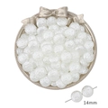 Perlas ABS blancas de 14mm con textura floral en relieve para creación de joyas DIY - Estilo 23 Perla artificial redonda patrón relieve (14mm)