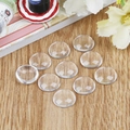 Clear round glass cabochons with flat back for DIY jewelry making and craft projects - Round / 12mm - 50 Pieces/Pack