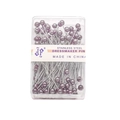 Violet pearlized head pins in a clear storage box for professional dressmaking and DIY crafts - Electroplated Black