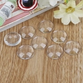 Set of 8 round transparent glass cabochons for DIY jewelry and handmade crafts - 18mm - 30 Pieces/Pack
