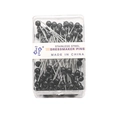 Sewing dressmaker pins with black ball heads in a clear box for DIY jewelry making - 100 Pieces/Pack (Dia 4mm x Length 38mm) / Black