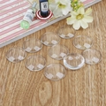 Set of 10 round transparent glass cabochons with dome design for DIY jewelry making - 25mm - 10 Pieces/Pack