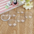 Set of six clear round domed glass cabochons with flat back for DIY jewelry making - 30mm - 10 Pieces/Pack