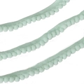 Mint green 10mm pom-pom trim ribbon for sewing and handmade craft decorations - Width 10mm Ball Diameter 5mm / Light Green
