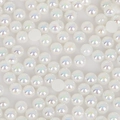 Flatback half-round ABS iridescent ivory pearls for DIY jewelry and bow craft accessories - 4mm (1000 Pieces/Pack) / Beige