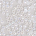 Iridiserende witte ABS-halve parels met regenboog AB-coating voor DIY-knutselen en sieraden - 4mm (1000 Stuks/Verpakking) / Wit