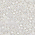 Platte iriserende AB witte halve parels voor doe-het-zelf handwerk en haaraccessoires - 5mm (500 Stuks/Verpakking) / Beige