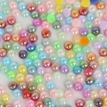 Vibrant mixed color half round flatback AB iridescent pearls for DIY crafts - 5mm / 500 Pieces/Pack / Multicolor