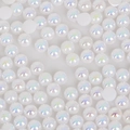 Iriseerde ABS-halfronde parels met platte achterkant voor DIY-sieraden en nagels - 5mm (500 Stuks/Verpakking) / Wit