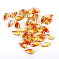 Perle a goccia in vetro ceco 8x14mm in ambra sfumata arancione per creazione gioielli - Arancio Scuro e Rosso
