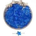 Lot de 10 perles d'étoile de mer en verre bleu foncé pour bijoux artisanaux - Bleu clair / 15x14mm, Trou d'environ 1mm, 10 Pièces/Paquet