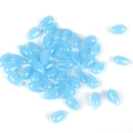 Perle in vetro ceco 8x14mm azzurre a goccia per gioielli fai da te e accessori capelli - Blu