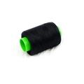 Spool of black sewing thread on a green plastic core for DIY hand stitching and crafts - About 300 Meters / Black