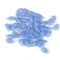 Perle a goccia in vetro blu con fori preforati per la creazione di gioielli fai-da-te - Blu Acqua
