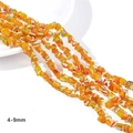 Vibrant orange and yellow 4-9mm millefiori glass beads for DIY jewelry making - Size 4-9mm (Hole 1mm) / Light Coffee Series