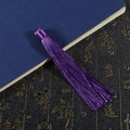 Pendaglio squisito con nappa in seta viola per segnalibri e forcine tradizionali - Lungo 12cm, 1 Pezzo/Confezione / Viola scuro
