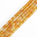 Natuurlijke oranje vierkante afstandsparels voor doe-het-zelf sieraden maken - Oranje Gele Kubus (BTB1108) / Diam 4mm Dikte 2mm Gat 1mm Lengte 38cm