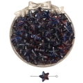 Perles étoile de mer en verre pour bijoux DIY avec dégradé bleu foncé et rouge - Bleu Foncé Orangé / 15x14mm, Trou d'environ 1mm, 10 Pièces/Paquet