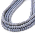 Polished 6-8mm lavender glass barrel beads for DIY handmade bracelet and jewelry making - Gray