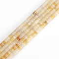Natuurlijke gele kwarts vierkante kralen voor DIY sieraden maken en armbanden maken - Gele Steen Kubus (BTB1108) / Diam 4mm Dikte 2mm Gat 1mm Lengte 38cm
