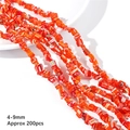 Irregular orange Millefiori glass beads 4-9mm for DIY necklaces and crafts - Size 4-9mm (Hole 1mm) / Orange Red Series