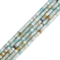 Mix van gekleurde natuurstenen tussenkralen voor het maken van DIY sieraden - Gemengde Amazoniet (BTB1108) / Diam 4mm Dikte 2mm Gat 1mm Lengte 38cm