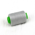 Gray sewing thread roll on green plastic core for DIY hand stitching and machines - About 300 Meters / No.4 Light Gray